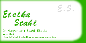 etelka stahl business card